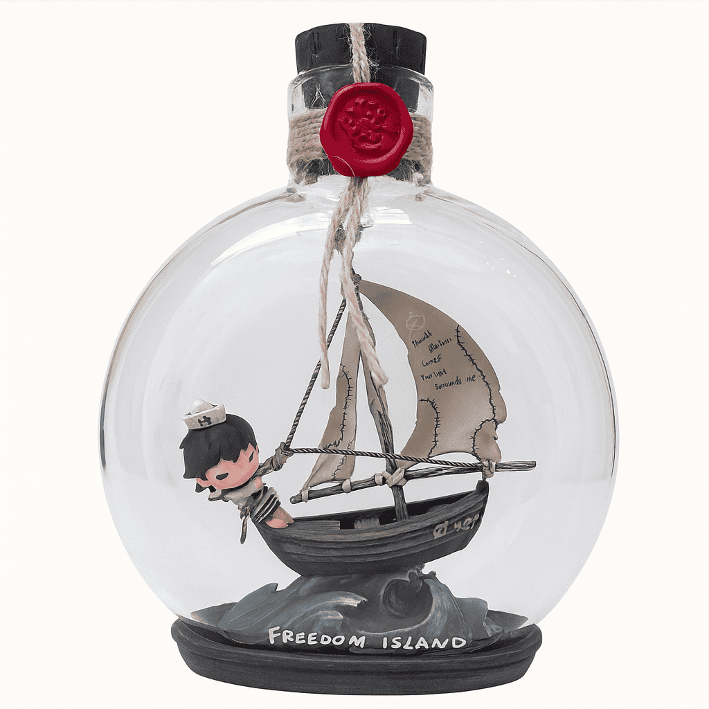 Hirono Freedom Island Drift Bottle Ornament