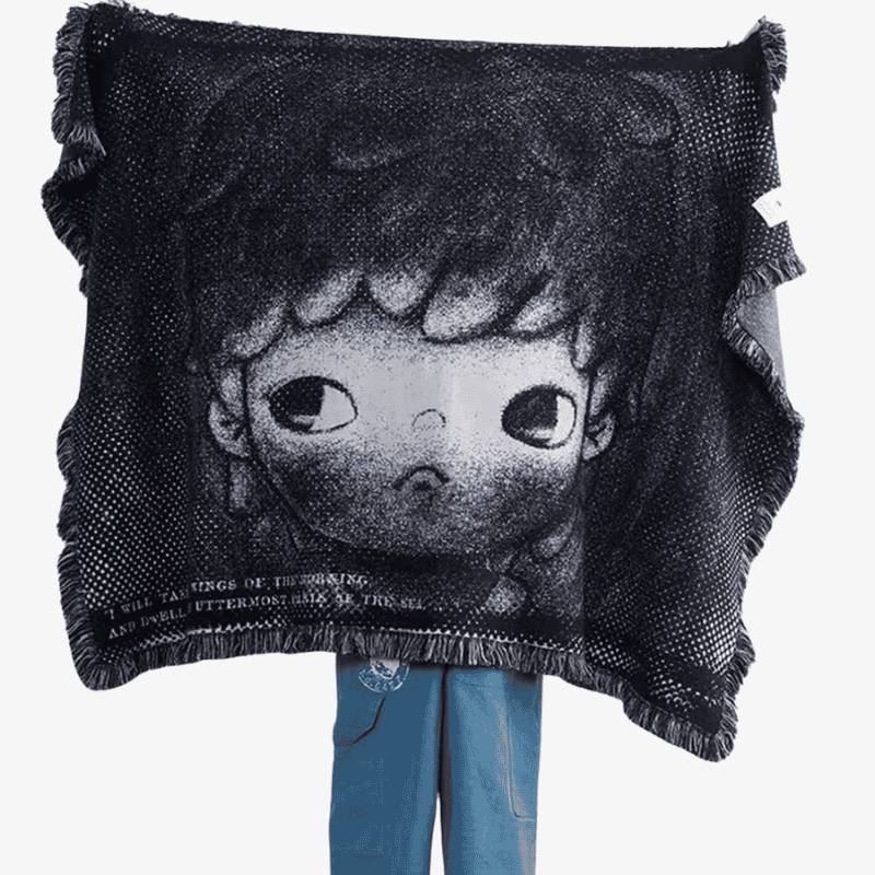 Hirono Blues Throw Blanket