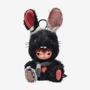 Hirono Little Hare Plush Doll Pendant Black